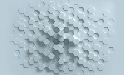 3D Фотообои «Сетка многогранников»