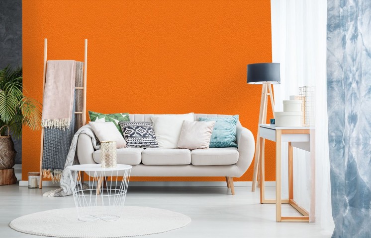 Фоновые обои в рулонах цвет пастельно-оранжевый вид 5