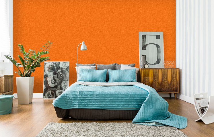 Фоновые обои в рулонах цвет пастельно-оранжевый вид 9