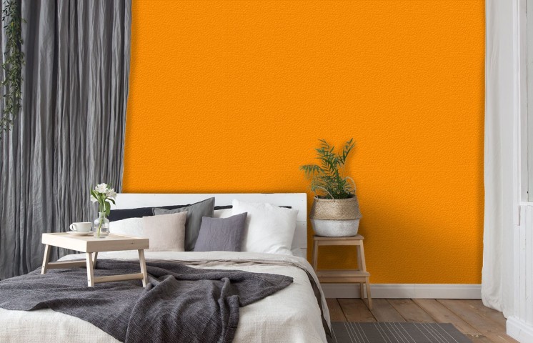 Обои для стены в рулонах цвет яркий оранжево-жёлтый вид 7