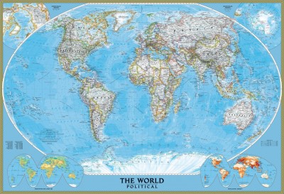 3D Фотообои  «Политическая карта мира» 