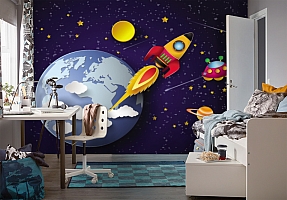 3D Фотообои «Космос для детской»