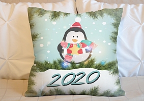 3D Подушка «Новый год в Антарктиде»  вид 6