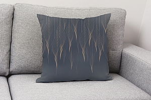 3D Подушка «Ниспадающие ажурные листья» вид 2