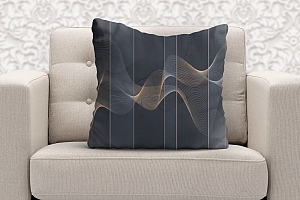 3D Подушка «Сапфировые волны» вид 6