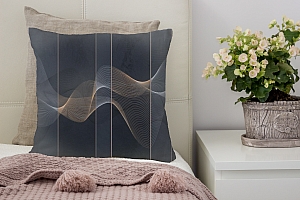 3D Подушка «Сапфировые волны» вид 4