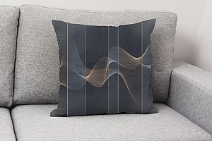 3D Подушка «Сапфировые волны» вид 2