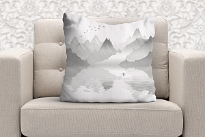3D Подушка «Туманное озеро» вид 6