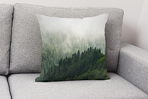 3D Подушка «Туман над зелеными вершинами» вид 2