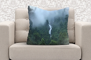 3D Подушка «Водопад в туманном лесу» вид 6