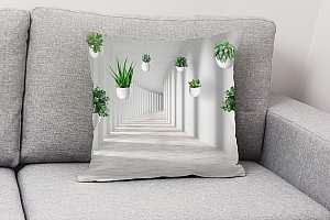 3D Подушка «Оранжерея в тоннеле» вид 2