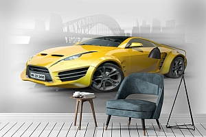 3D Фотообои «Концепт автомобиля»