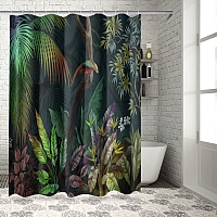 Шторы для ванной «Птица в ярких тропиках » вид 5