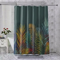 Шторы для ванной «Яркие тропические листья» вид 7