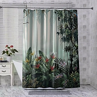 Шторы для ванной «В глубине тропического леса» вид 8