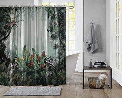 Шторы для ванной «В глубине тропического леса» вид 2