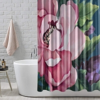 Шторы для ванной «Величественный цветок» вид 7