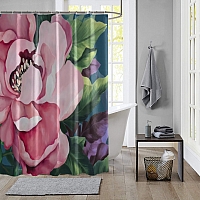 Шторы для ванной «Величественный цветок» вид 5