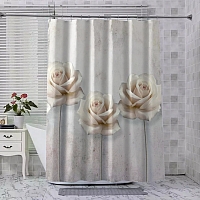 Шторы для ванной «Прекрасные розы на холсте» вид 8