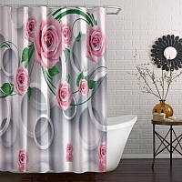 Шторы для ванной «Плеяда роз над водой» вид 4