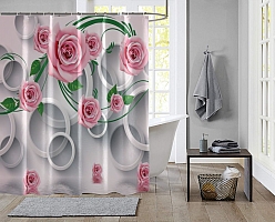 Шторы для ванной «Плеяда роз над водой» вид 2