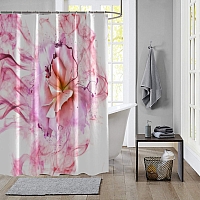 Шторы для ванной «Перламутровая роза в розовой дымке» вид 5