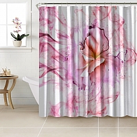 Шторы для ванной «Перламутровая роза в розовой дымке» вид 3