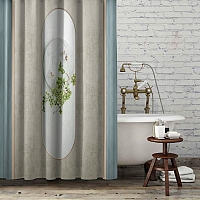 Шторы для ванной «Цветущая ветвь в зеркальном отражении» вид 6