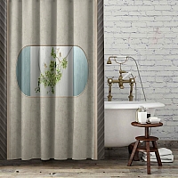 Шторы для ванной «Бабочки над веткой в зеркальном отражении» вид 6