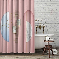Шторы для ванной «Розовый баланс» вид 6