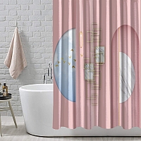 Шторы для ванной «Розовый баланс» вид 4