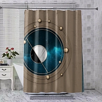 Шторы для ванной «Окно в космический простор» вид 7