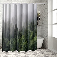 Шторы для ванной «Утро в хвойном лесу» вид 7