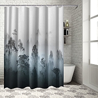 Шторы для ванной «Вершины деревьев сквозь туман» вид 7