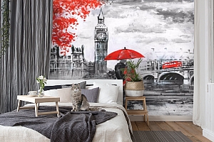 3D Фотообои «Романтика Лондона»