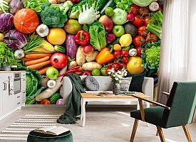 3D Фотообои «Фруктово-овощное изобилие»