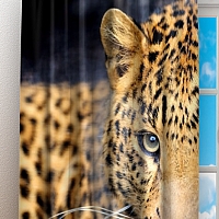 Фотошторы «Красивый леопард» вид 3