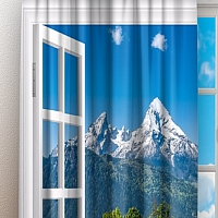 Фотошторы «Окно с видом на Баварские горы» вид 3