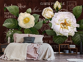 3D Фотообои «Винтажные чайные розы»
