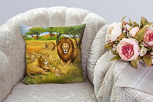 3D Подушка «Львы»  вид 7