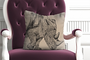 3D Подушка «Носорог»  вид 3