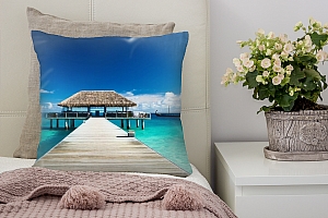 3D Подушка «Бунгало Мальдивы»  вид 8