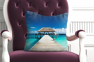 3D Подушка «Бунгало Мальдивы»  вид 6