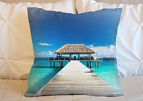 3D Подушка «Бунгало Мальдивы»  вид 4