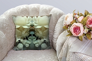 3D Подушка «Нефритовые цветы»  вид 6