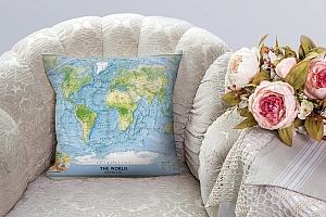 3D Подушка «Географическая карта мира»  вид 4