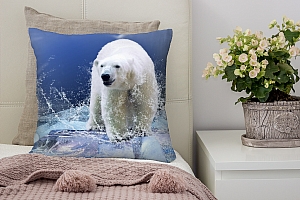 3D Подушка «Белый медведь на льдине» вид 3