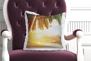 3D Подушка «Закат под пальмами»  вид 4