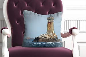 3D Подушка «Маяк в море»  вид 3