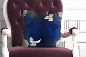 3D Подушка «Птицы в ночном небе»  вид 5